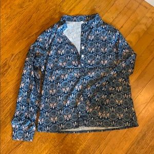 Funky no collar blouse